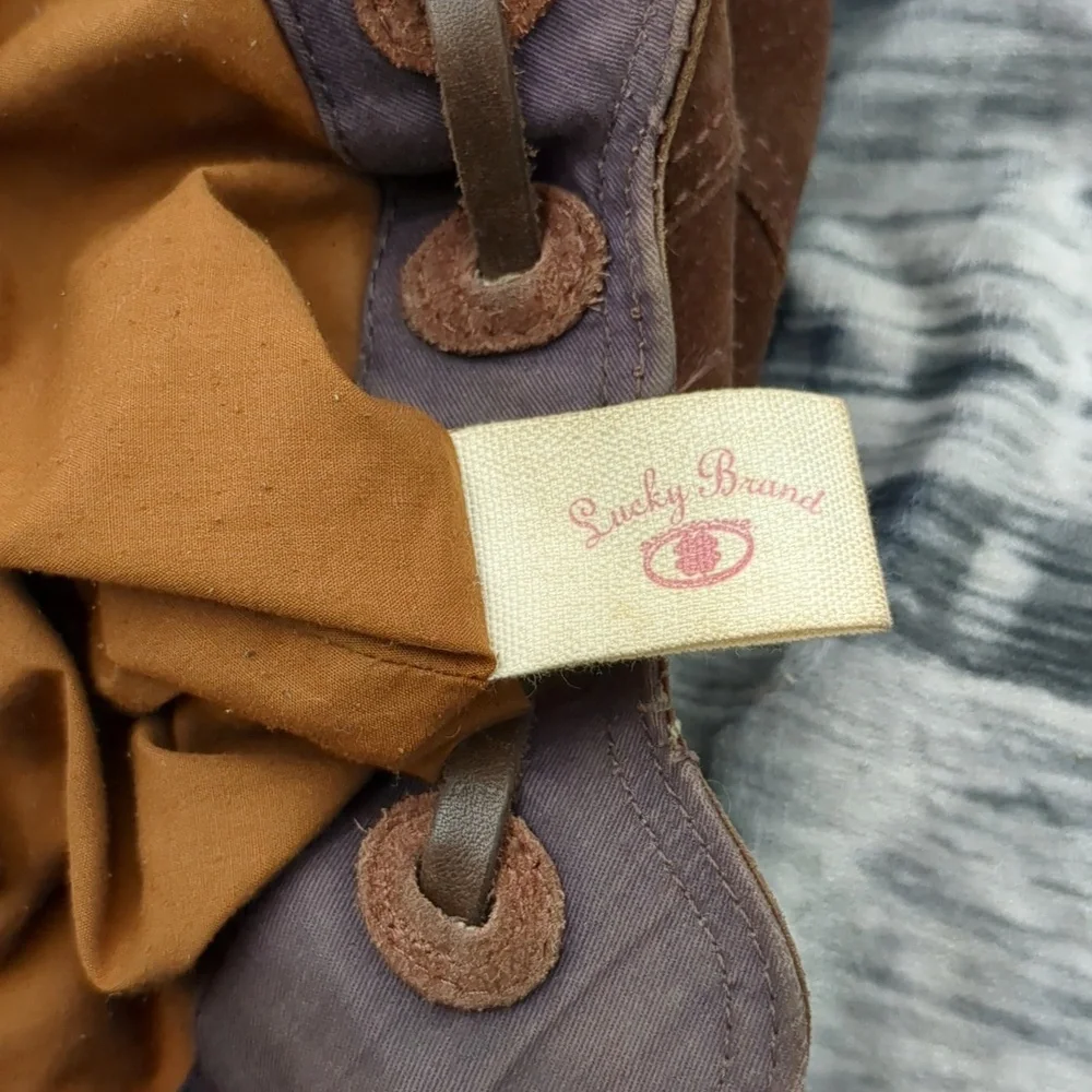 Lucky Brand suede hobo